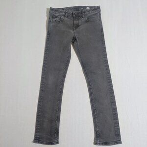 Volcom Jeans men's youth size 27X27 medium washed grey 2X4 Skinny fit jeans